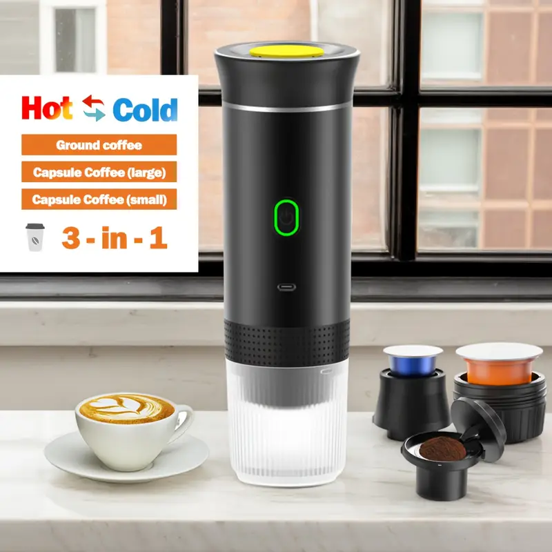 Máquina de café expresso elétrica portátil.